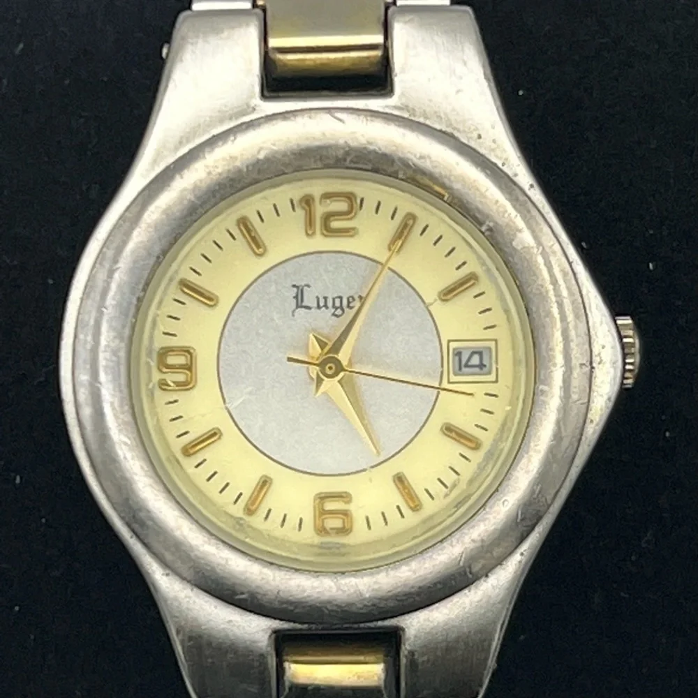 Luger Swiss Made Silver and Gold Ladies Watch Working